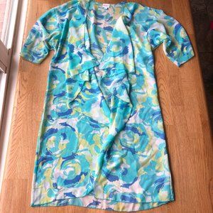 Lularoe Shirley Kimono Blue Green Size Medium